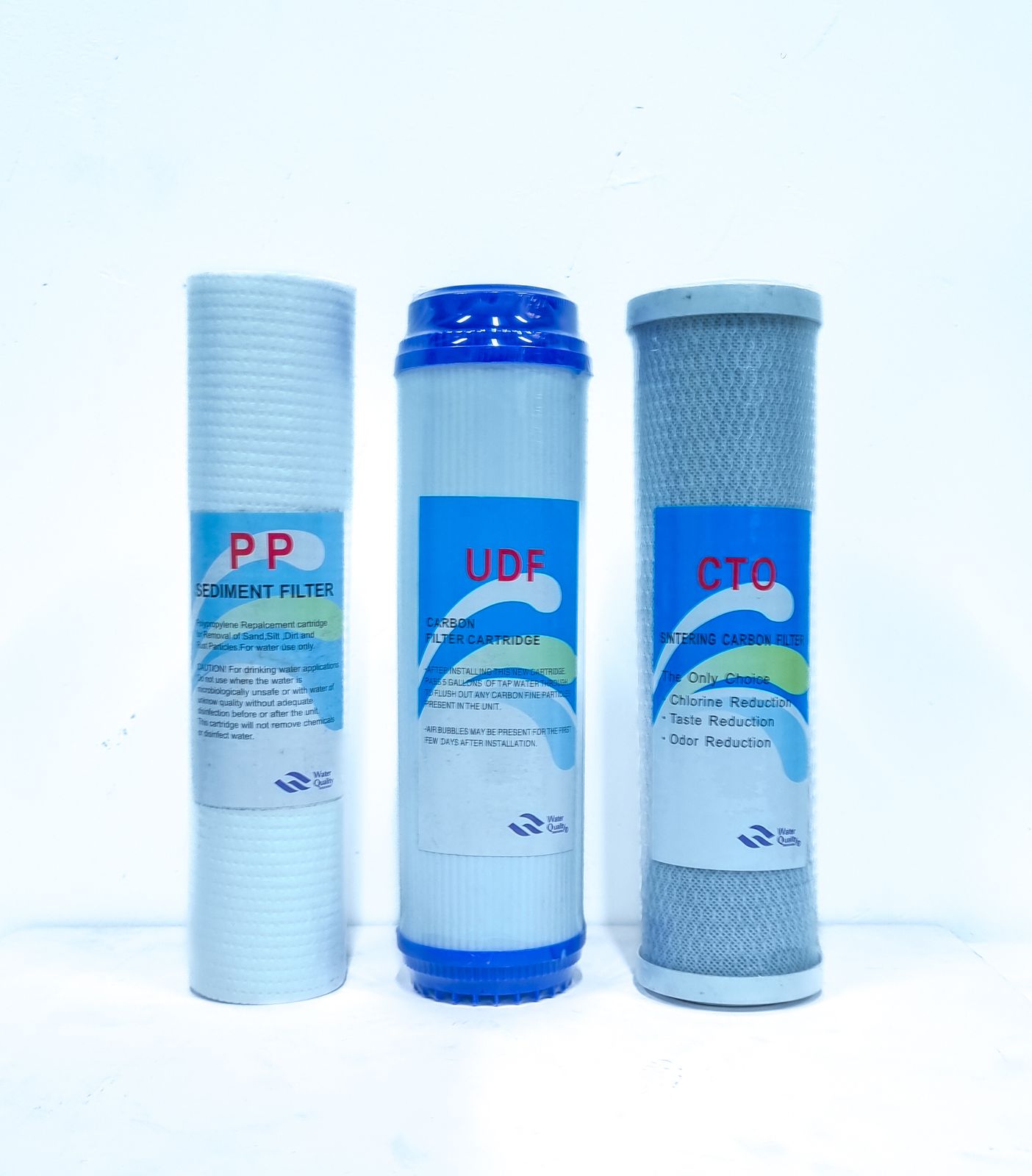 10-inch PP sediment, UDF and CTO filter cartridges